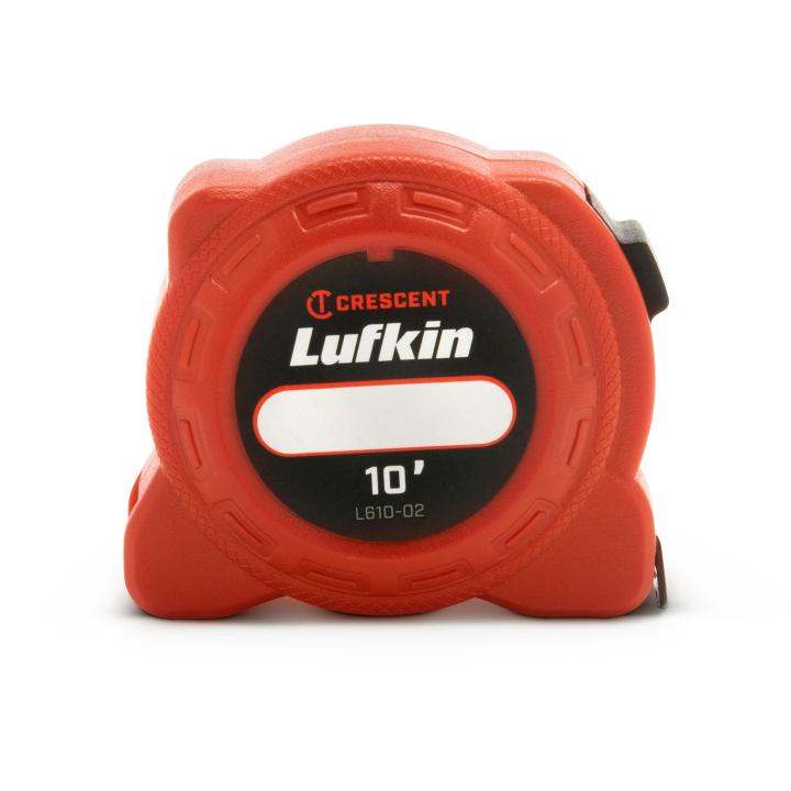 Crescent Lufkin Hi-Viz Series L610N Tape Measure, 10 ft L Blade, 1/2 in W Blade, Steel Blade, Plastic Case