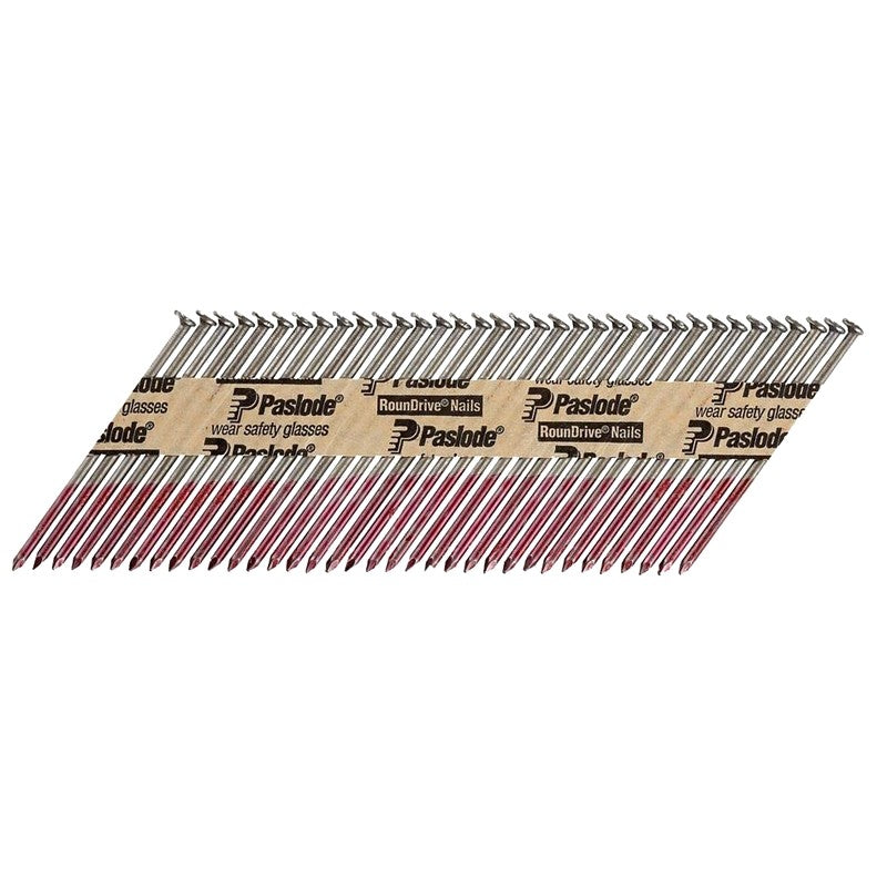Paslode 650836 Framing Nail, 3 in L, 11 ga Gauge, Steel, Bright, Full-Round Head, Smooth Shank