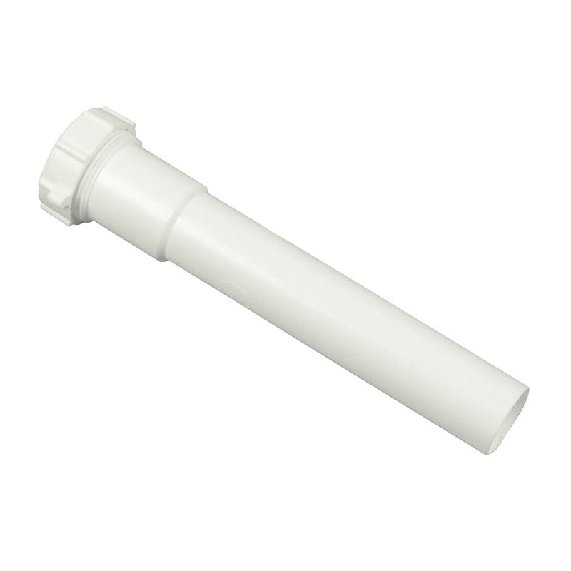 Danco 51668 Pipe Extension Tube, 1-1/4 in, 8 in L, Slip-Joint, Plastic, White