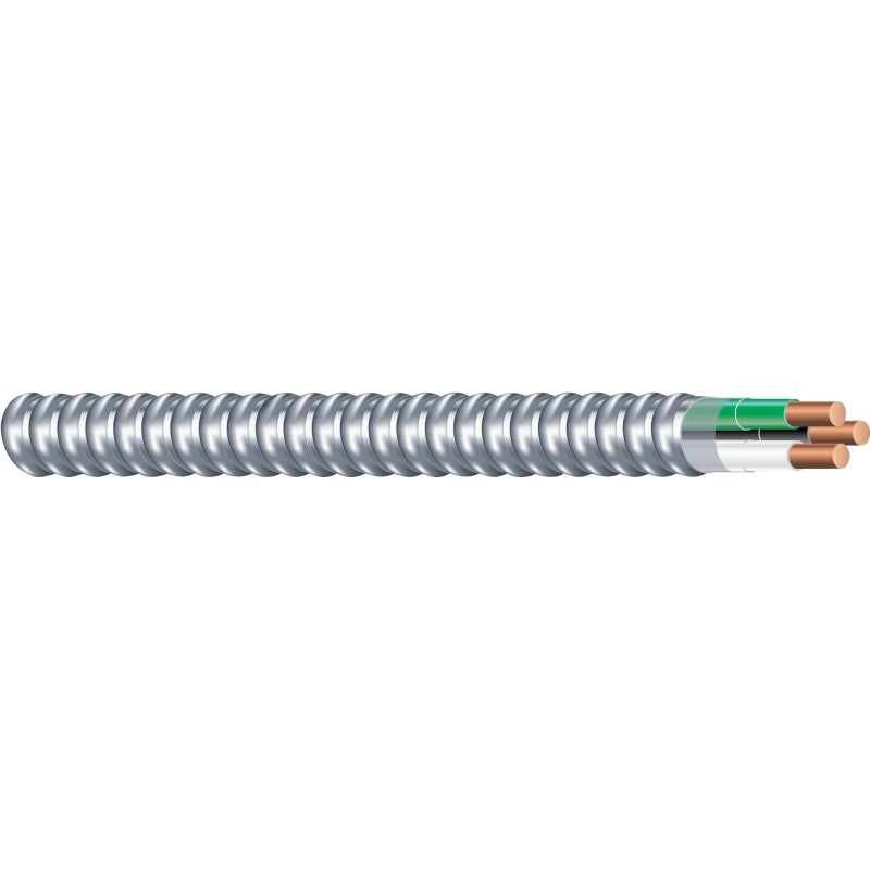 Southwire Armorlite 68579222 Armored Cable, 14 AWG Cable, 2 -Conductor, 50 ft L, Copper Conductor