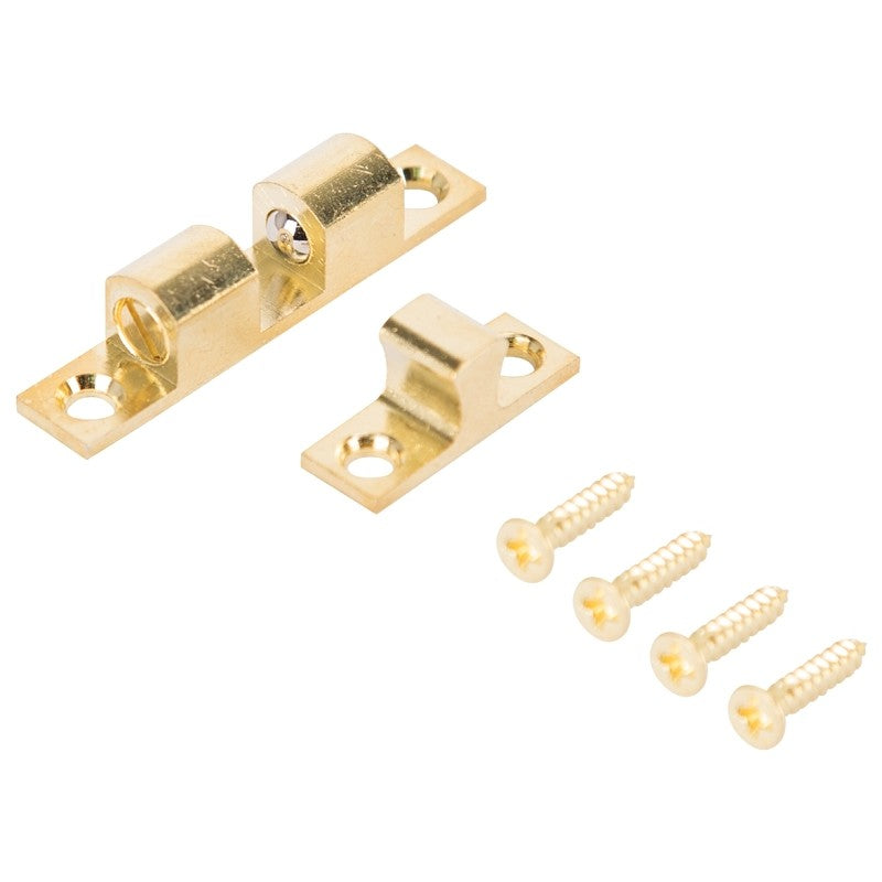 ProSource CB-01PB-PS Double Ball Catch, Brass, Polished Brass, Brass