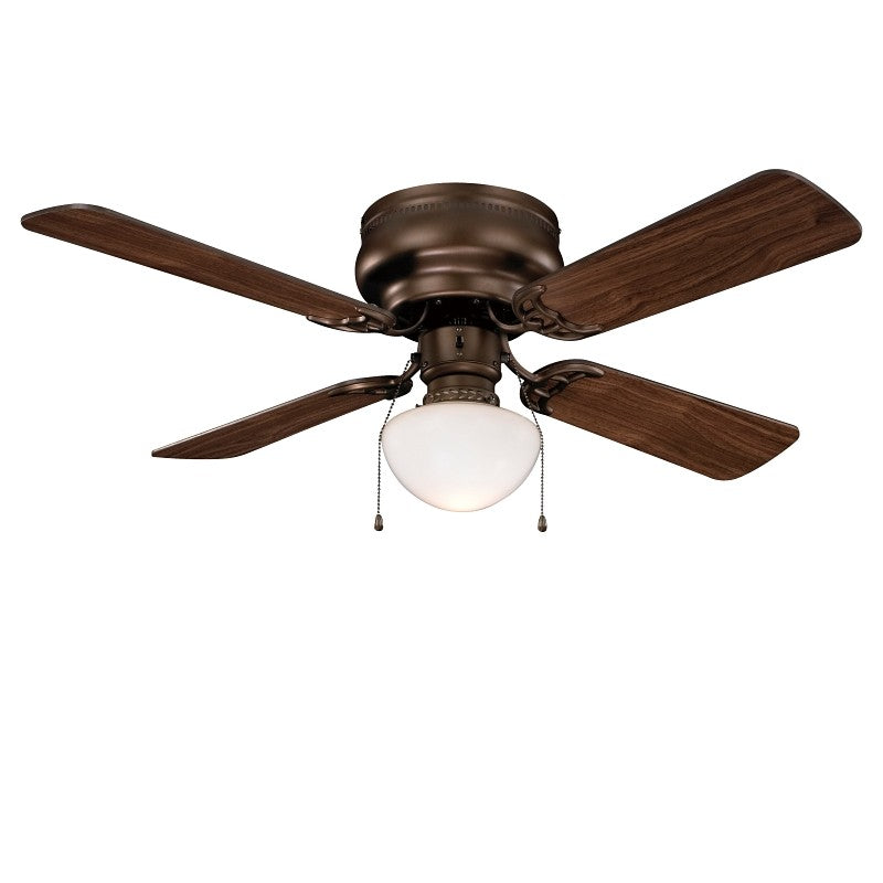 Boston Harbor CF-78125-ORB Ceiling Fan, 4-Blade, Venetian Bronze Housing, 42 in Sweep, MDF Blade, 3-Speed