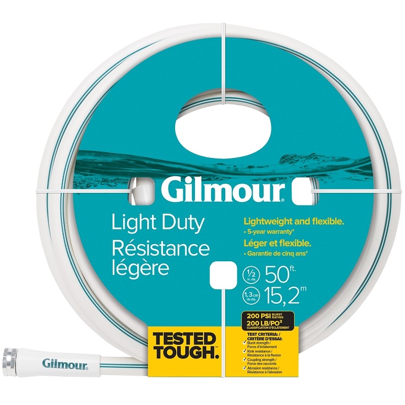 Gilmour 884501-1001 Safe Hose, 1/2 in ID, 50 ft L, White