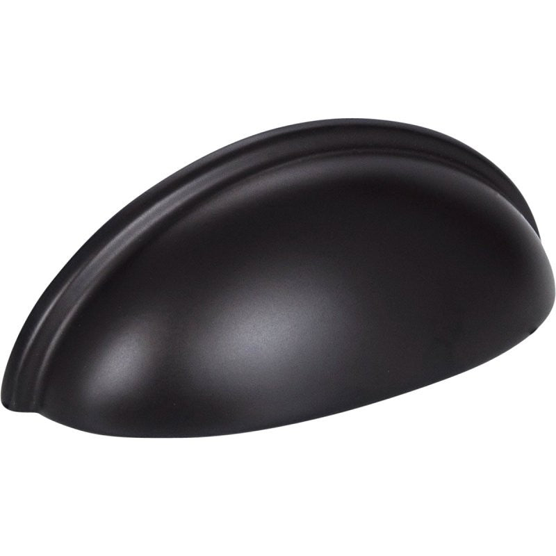 KasaWare K3833MB-6 Cabinet Cup Pull, 3-11/16 in L Handle, 1-5/16 in Projection, Zinc, Matte Black