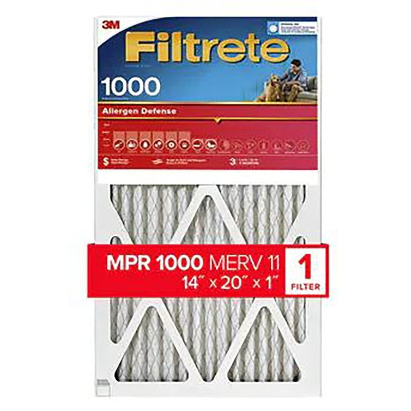 Filtrete 9805-4 Air Filter, 20 in L, 14 in W, 11 MERV, 1000 MPR, Polypropylene Frame (Pack of 4)