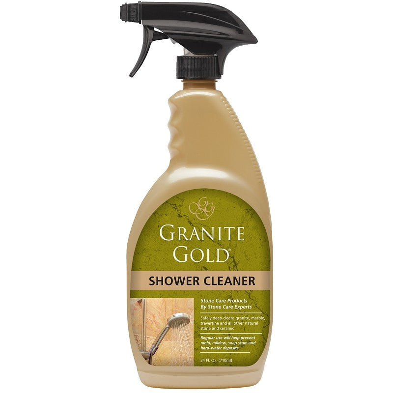 Granite Gold GG0039 Shower Cleaner, 24 oz, Bottle, Haze Liquid, Citrus, Clear (Pack of 6)