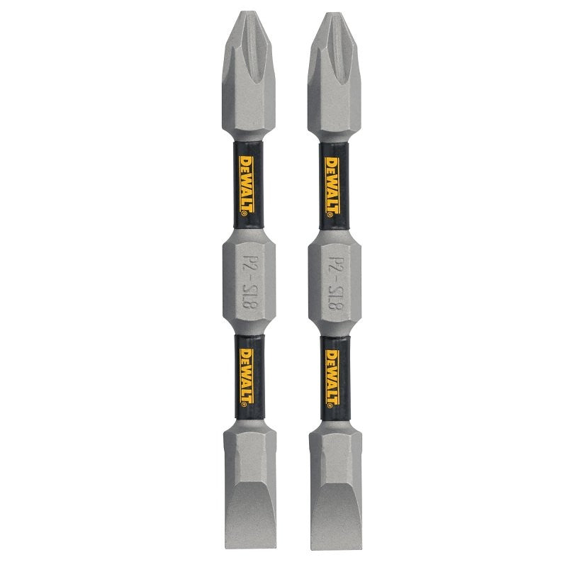 DEWALT TOUGHGRIP DWAF2DETG2 Double-Ended Bit, 1/4 in Shank, Hex Shank, 2-3/4 in L, Steel