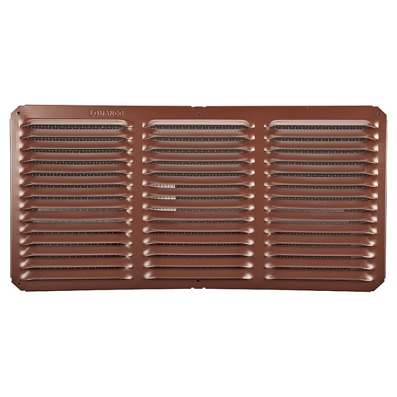 Lomanco LomanCool C816BR Cornice Vent, 8 in L, 16 in W, 65 sq-ft Net Free Ventilating Area, Aluminum, Brown (Pack of 12)