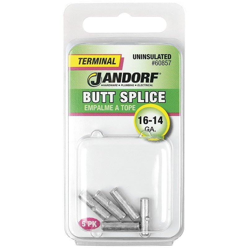 Jandorf 60857 Butt Splice Connector, 16 to 14 AWG Wire, Copper Contact