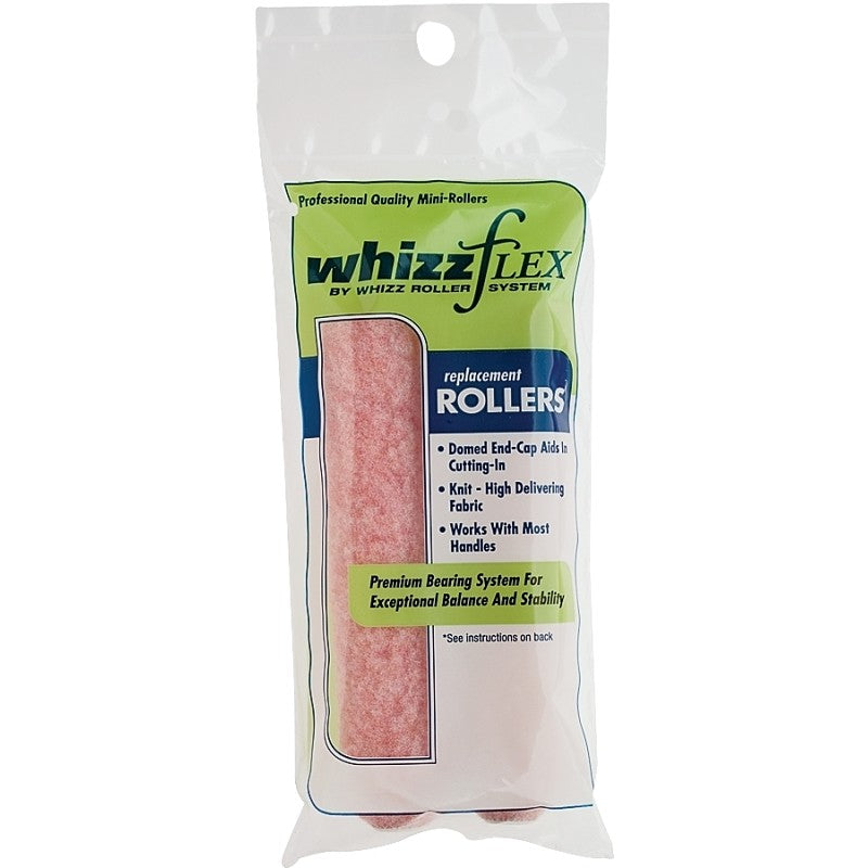 Whizz 44218 Roller Cover, 1/2 in Thick Nap, 6 in L, Polyester Cover, Pink