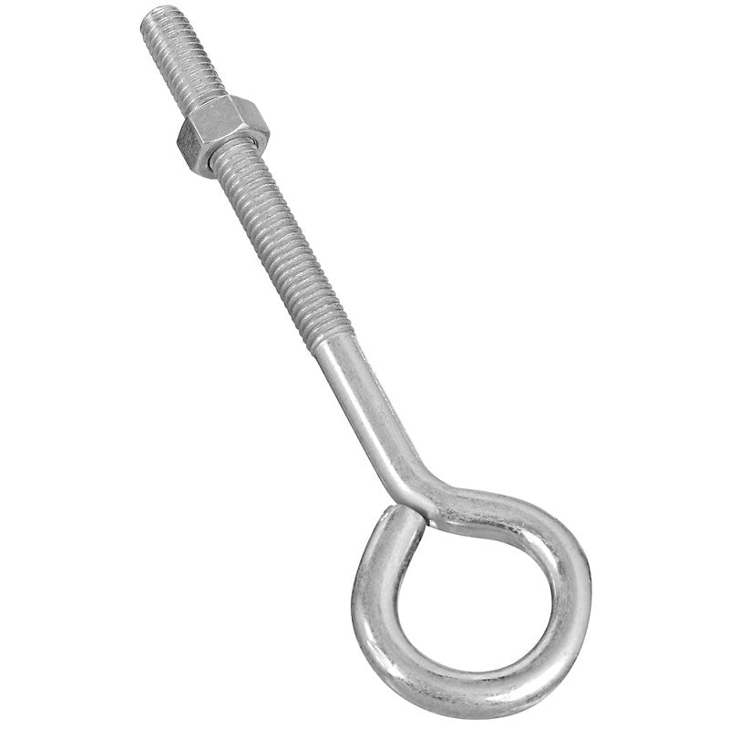 National Hardware N221-283 Eye Bolt, 6 in OAL, 3/8-16 Thread, 3 in L Thread, 1 in ID Dia Eye, 4.35 in L Shank, Steel (Pack of 10)