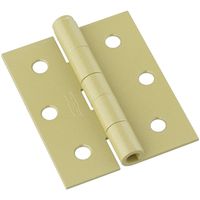 Screen & Storm Door Hinges 3 by 2-1/2 Inch Brass Baked Enamel on Steel 2 Pack