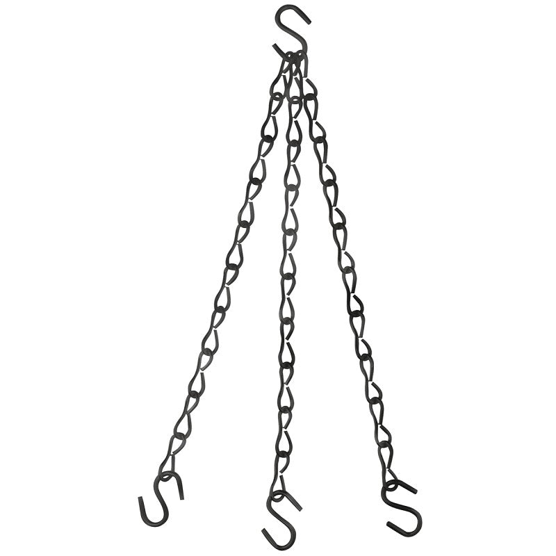 National Hardware V2663 Series N275-024 Flower Plant Chain, 18 in L, Steel, Black