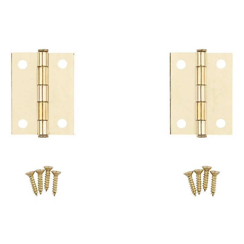 National Hardware V529 Series N146-639 Cabinet Hinge, Brass, 1.56 in W
