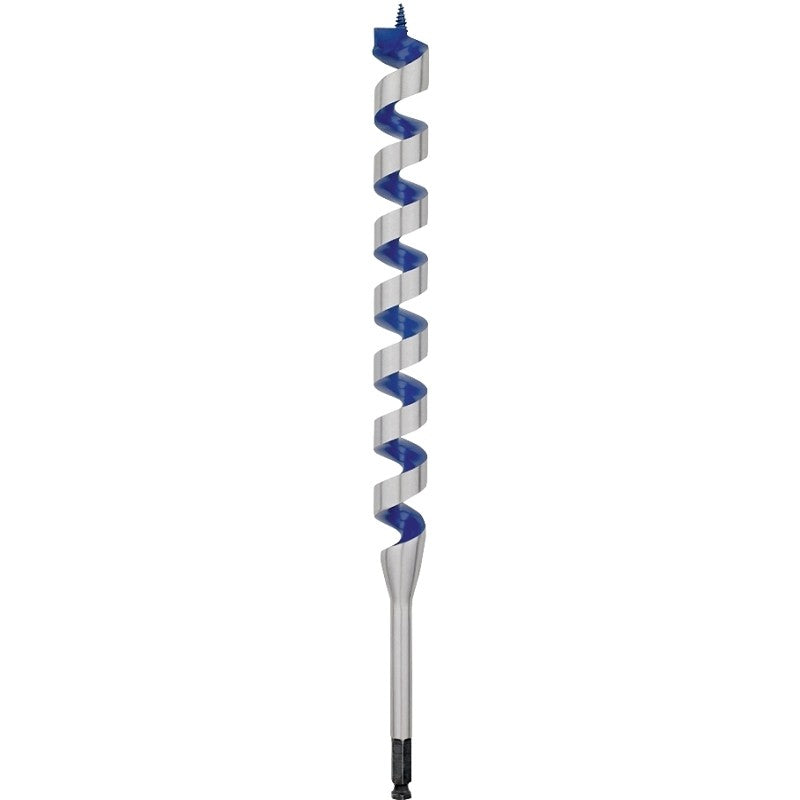 Irwin 3043015 Auger Drill Bit, 1-1/4 in Dia, 17 in OAL, Twist Flute, 1-Flute, 7/16 in Dia Shank