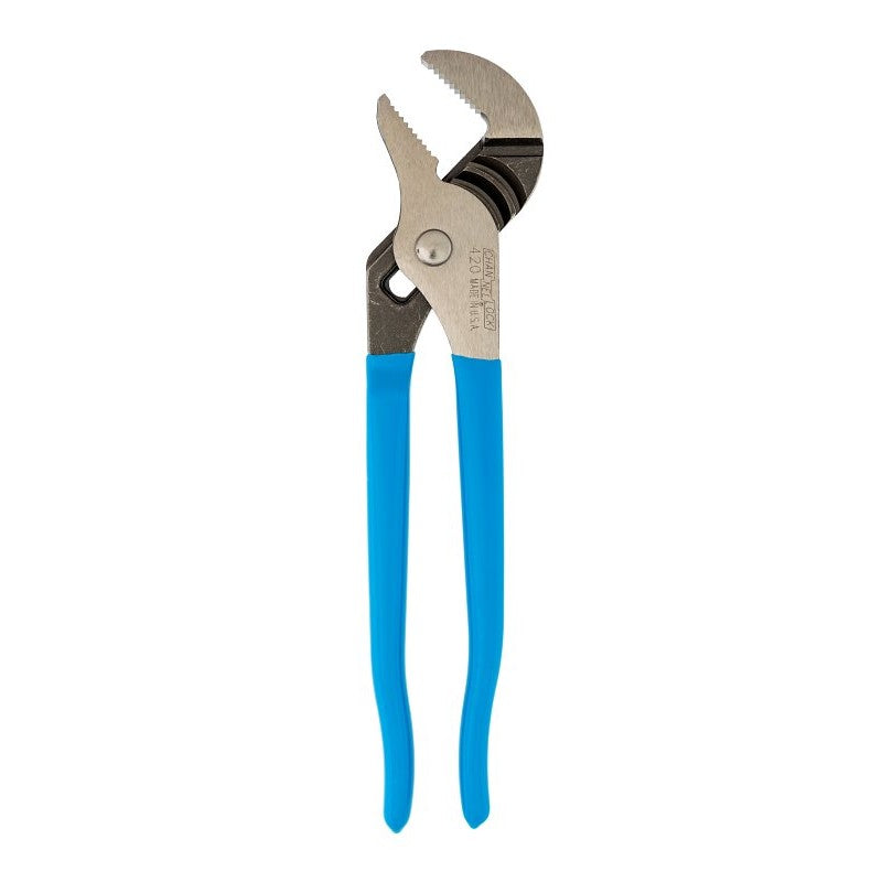 Channellock 420 Tongue and Groove Plier, 9-1/2 in OAL, 1-1/2 in Jaw Opening, Blue Handle, Cushion-Grip Handle