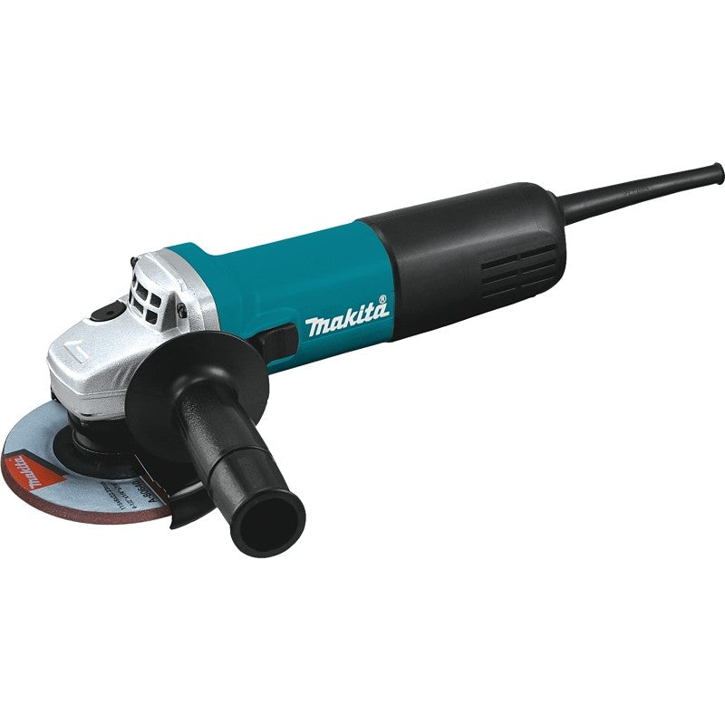 Makita 9557NB Series Angle Grinder, 7.5 A, 4-1/2 in Dia Wheel, 11,000 rpm Speed, Barrel Handle