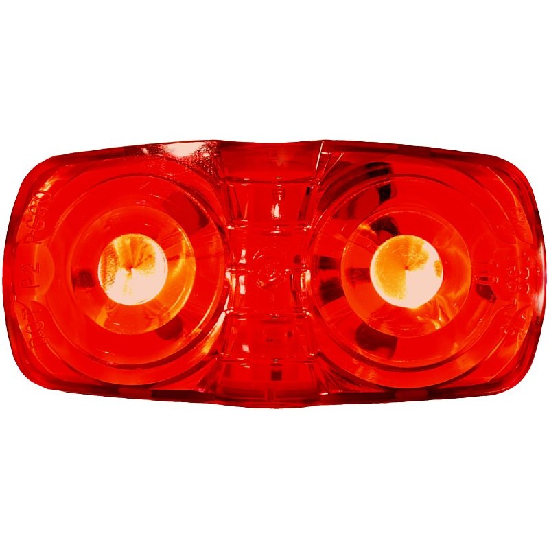 PM V38R Marker/Clearance Light, 9 to 32 V, LED Lamp, Red Lens, Surface Mounting