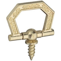 Decorative Screw Ring 3/4 Inch Bright Brass 3 Pack (POS)
