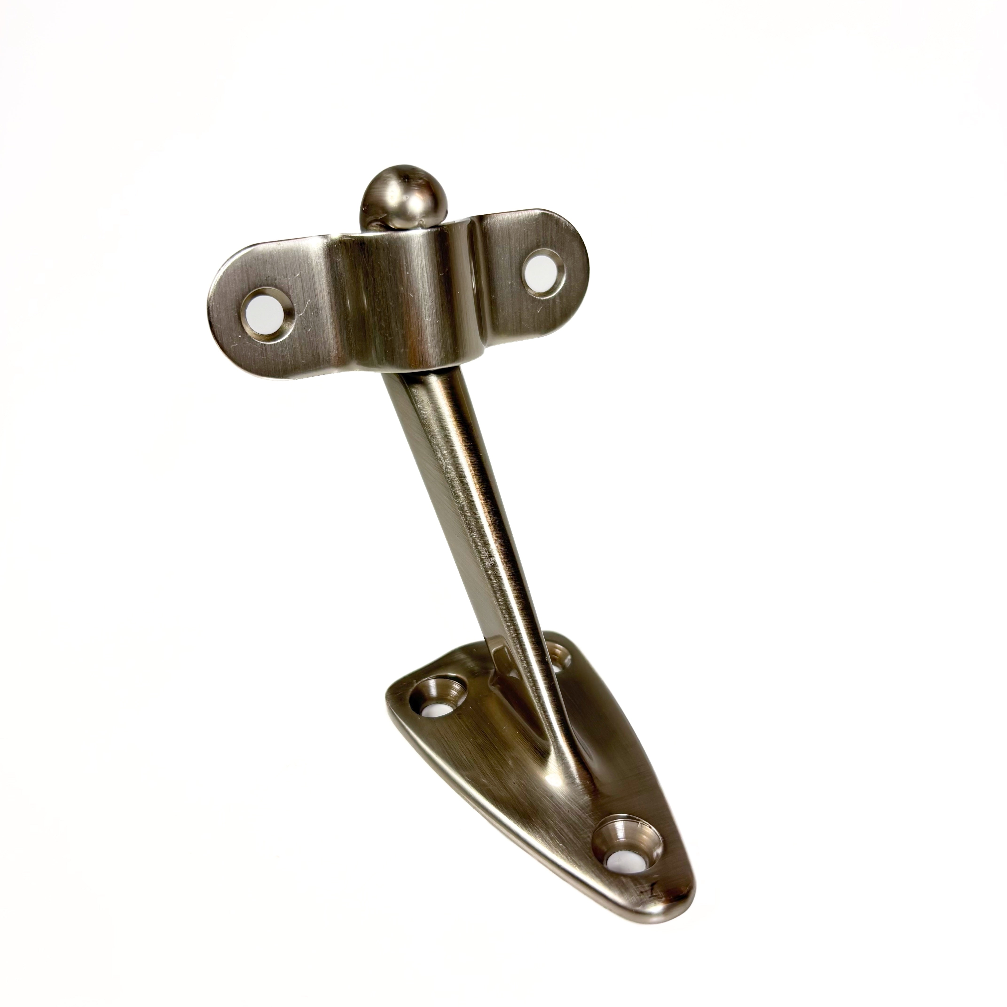 Heavy Duty Solid Brass Handrail Bracket Satin Nickel (POS)