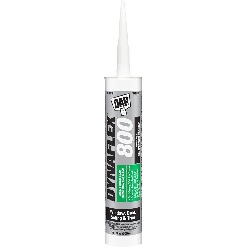 DAP 80800 Premium Polymer Sealant, Off-White, 1 day Curing, 20 to 120 deg F, 10.1 oz Cartridge