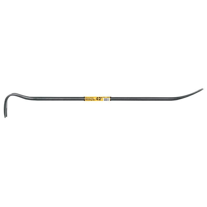 Vulcan BU-105X Wrecking Bar, 42 in L, Steel, Black, 7/8 in Dia