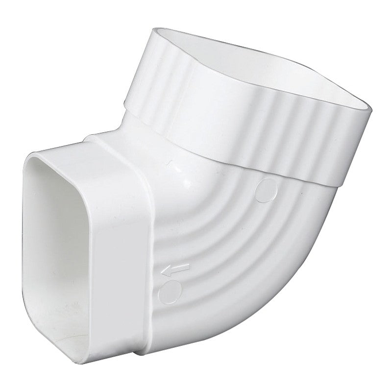 Amerimax M0728 B Elbow, Vinyl, White