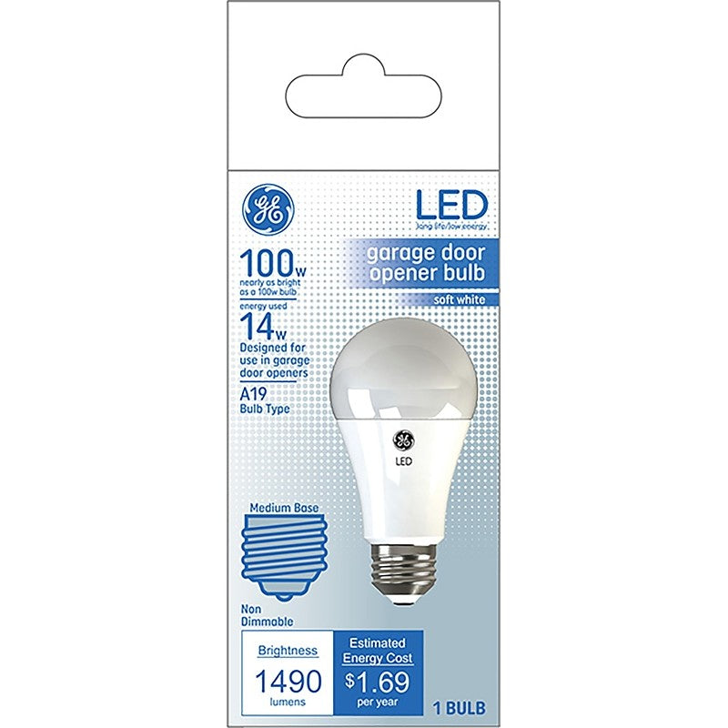 GE Relax 93116005 Light Bulb, A19 Lamp, 100 W Equivalent, Medium Lamp Base, Non-Dimmable, Soft White Light