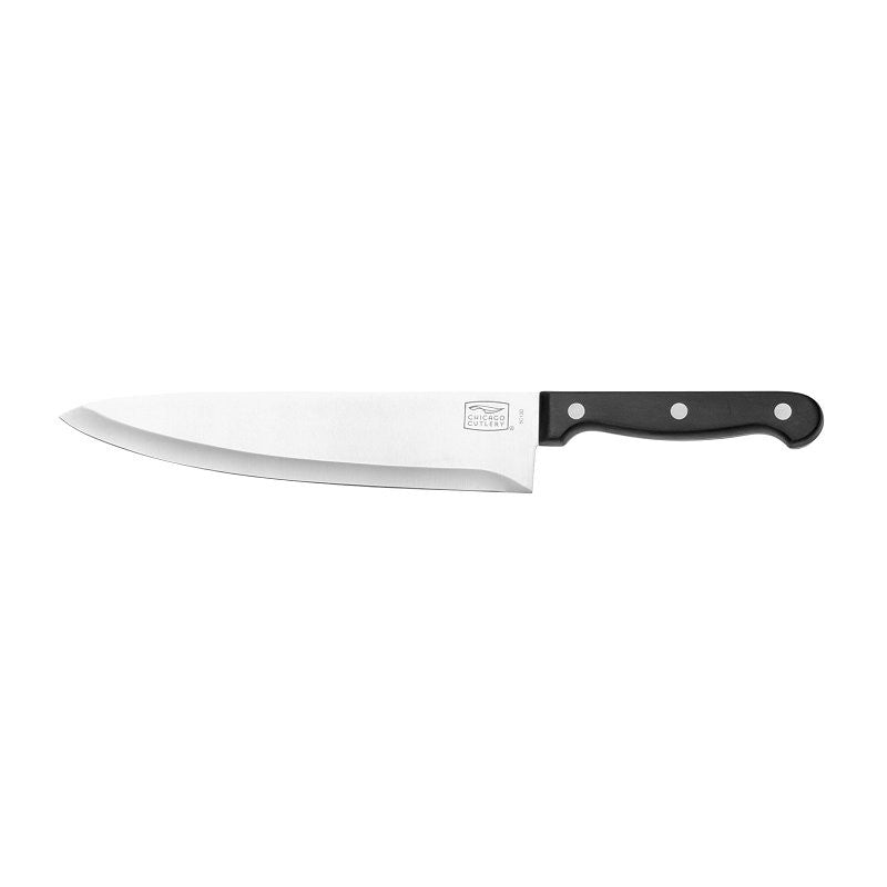 Chicago Cutlery 1092187 Essentials Chef's Knife, Stainless Steel Blade, Polymer Handle, Triple Rivet Blade