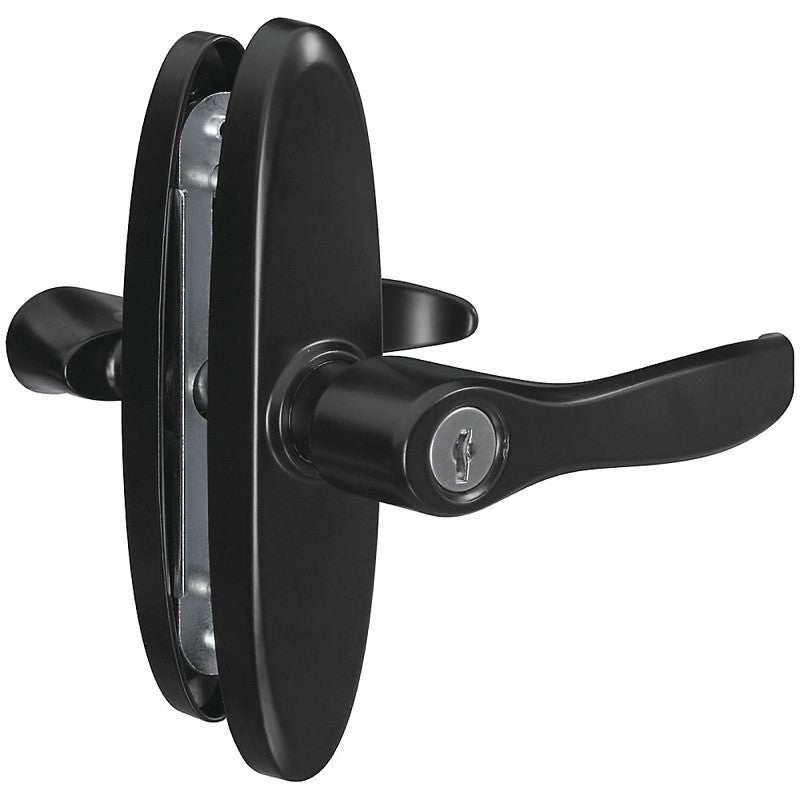 National Hardware V1332 Series N349-381 Door Lever, Zinc, Black