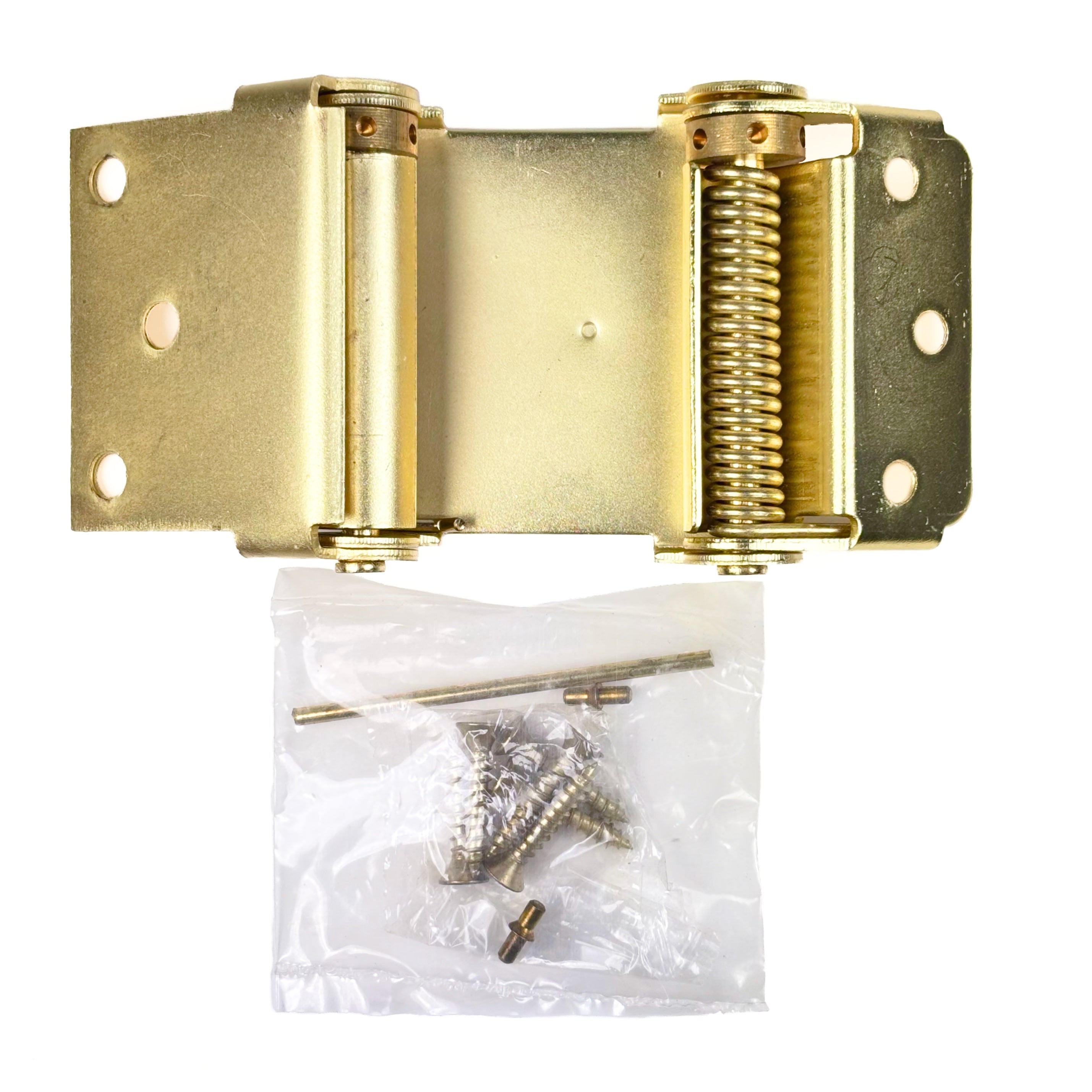 Double Acting Spring Hinge 3 Inch Satin Brass 1 Pack