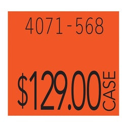 PRICING LABEL RED 3/4 X 5/8IN