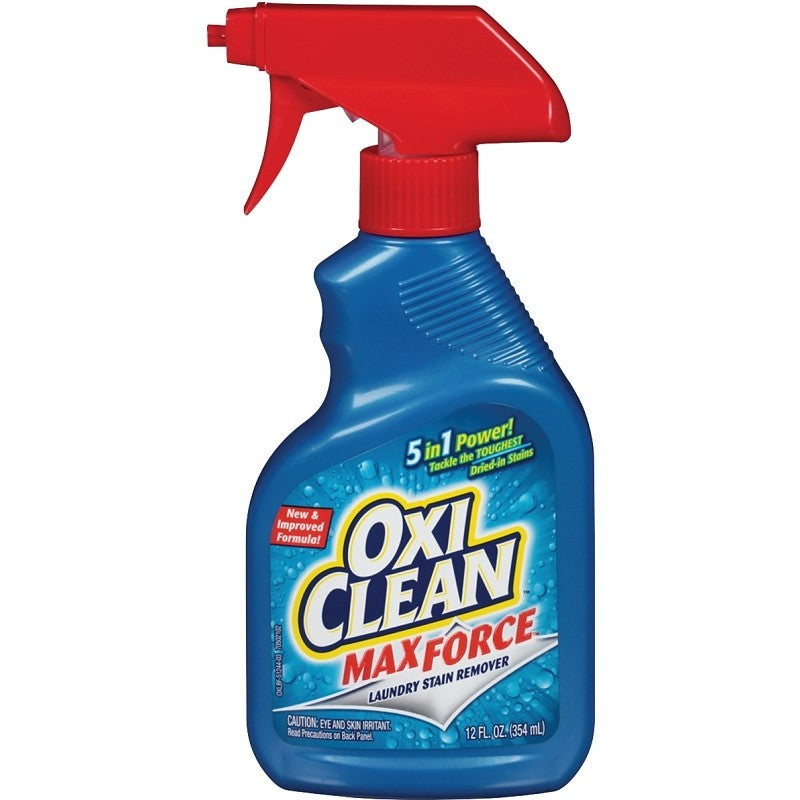 Oxiclean Max Force 51244 Stain Remover, 12 oz, Bottle, Liquid, Opaque White