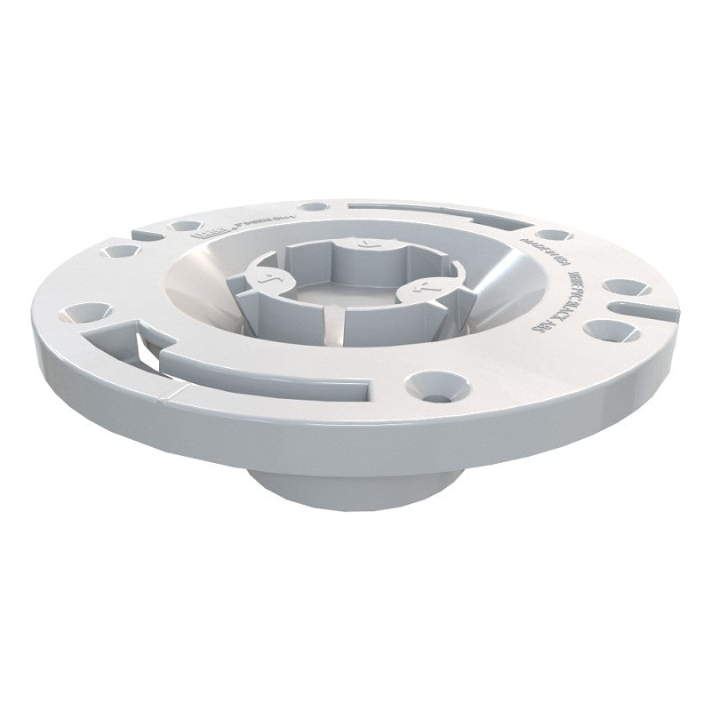 Oatey 43507 Closet Flange, 2.36 in W Dimensions, 3 in Connection, PVC, White, For: Most Toilets