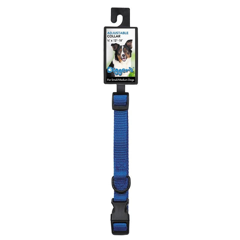 Digger's 2938002 Adjustable Collar, 12 to 18 in L Collar, 5/8 in W Collar, Blue