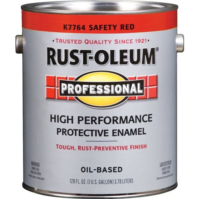 RUST-OLEUM PROFESSIONAL K7764402 Enamel, Gloss, Safety Red, 1 gal Can (Pack of 2)