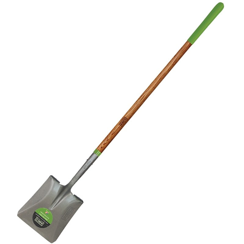 Ames 2535700 Shovel, 9-3/4 in W Blade, Steel Blade, Ashwood Handle, Cushion Grip Handle, 48 in L Handle
