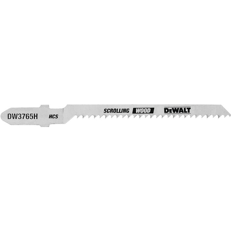 DEWALT DW3765H Jig Saw Blade, 1/4 in W, 3 in L, 12 TPI, HCS