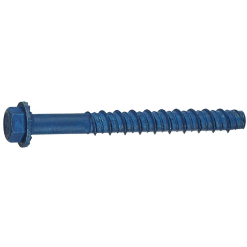 Tapcon 24193 Screw Anchor, 3 in L, Hex Drive, Steel, Metallic, 4 PK, 5/16 in Drive