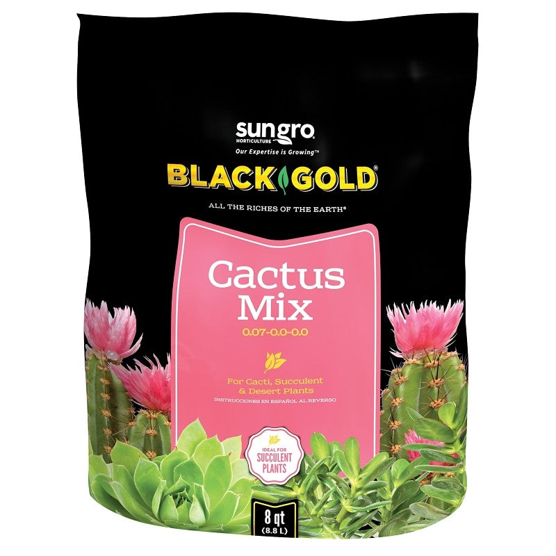 sun gro BLACK GOLD 1410602 8 QT P Cactus Mix, Granular, Brown/Earthy, 240 Bag