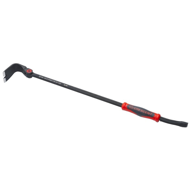 Crescent CODE RED Series DB30X Pry Bar, 30 in L, Flat End, Nail Slot Tip, Steel, Black, 4-1/8 in W
