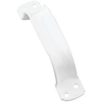 Utility Door Pull Extra Heavy 6-3/4 By 1-3/8 Inch White Vinyl Coated