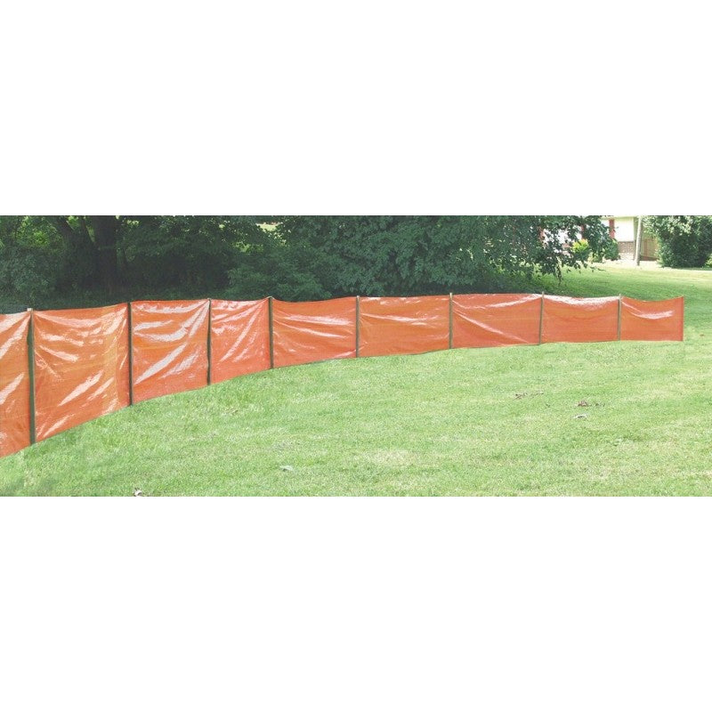 Mutual Industries 14987-45-36 Silt Fence, 100 ft L, 36 in W, 1-1/2 x 1-1/2 in Mesh, Fabric, Orange