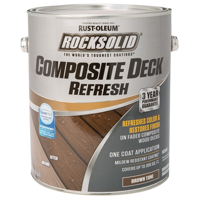 RockSolid 350060 Composite Deck Refresh, Brown, Liquid, 1 gal, Can