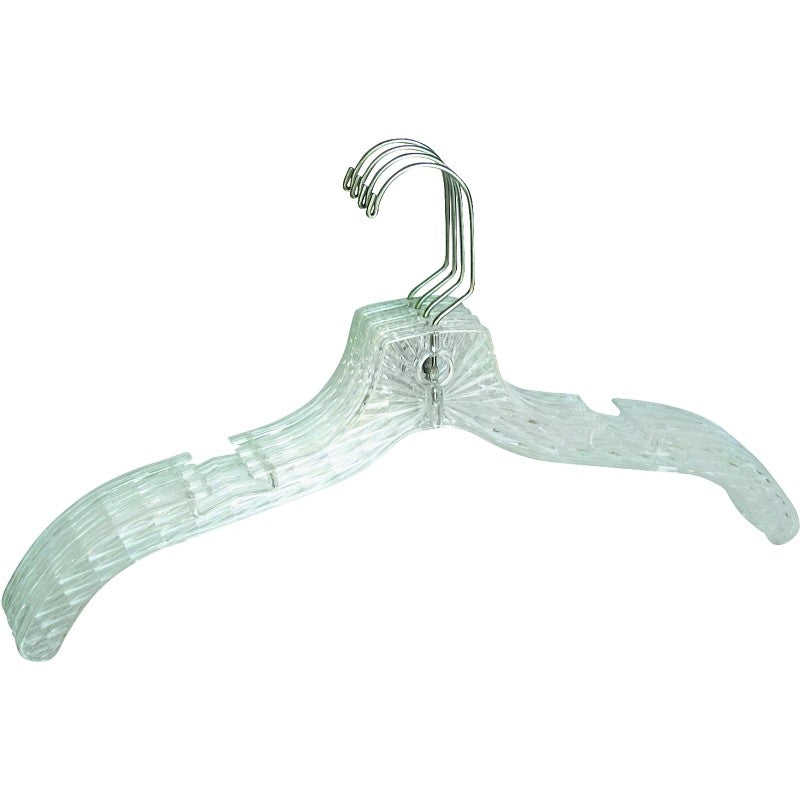 Merrick C73410-D12 Dress Hanger, Plastic, Clear (Pack of 12)
