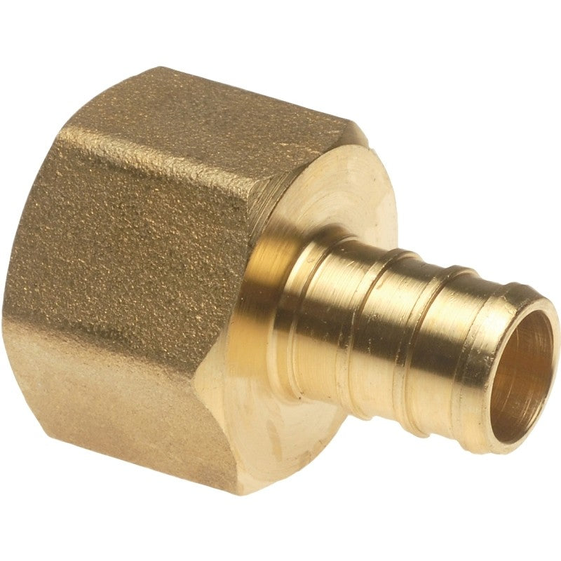 Apollo APXFA1234 Hose Pipe Adapter, 1/2 x 3/4 in, PEX x FPT, Brass, 200 psi Pressure