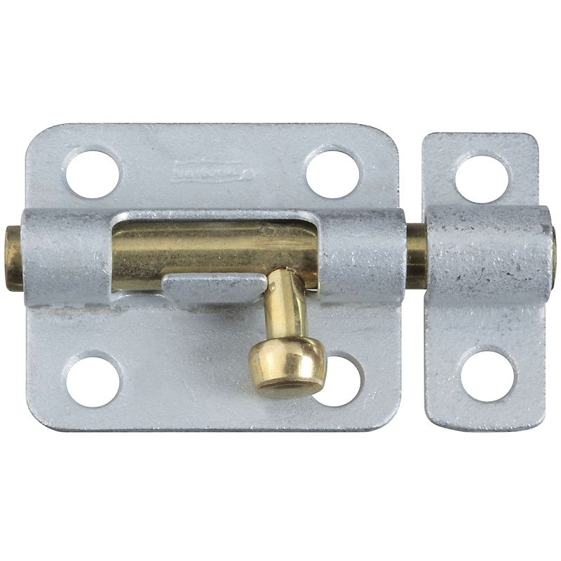National Hardware N151-878 Barrel Bolt, 0.32 in Dia Bolt Head, 3 in L Bolt, Galvanized