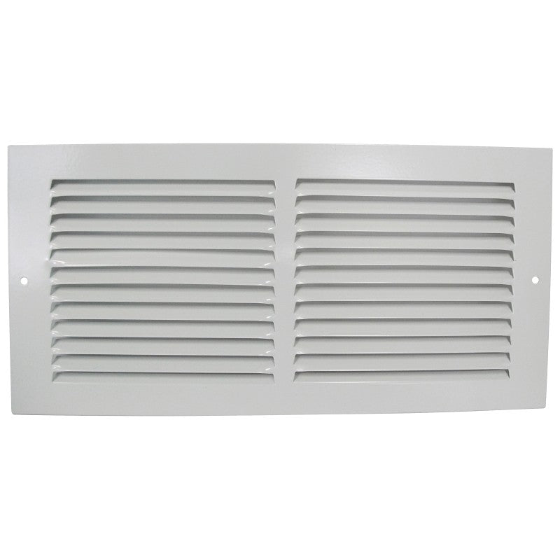 ProSource BBRA14X6 Baseboard Register, 15-3/4 in L, 7-3/4 in W, 50 deg Air Deflection, Steel, White