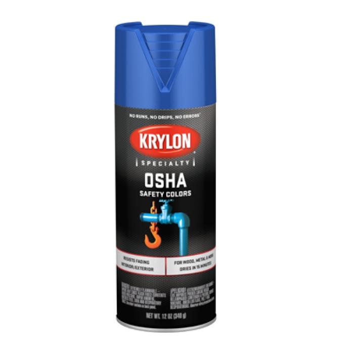 Krylon K02416777 Safety Spray Paint, Gloss, Safety Blue, 12 oz