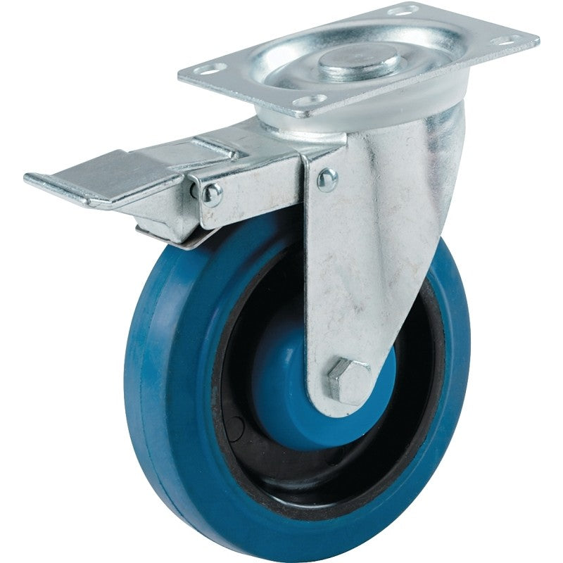 Shepherd Hardware 9262 Swivel Caster, 3-1/8 x 3-7/8 in Plate, 6.8 in L x 3.1 in W x 5.1 in H Dimensions, 4 in Dia Wheel